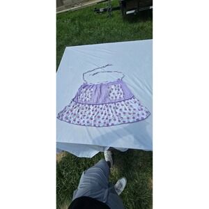 Home Made Girls Purple Apron with Pockets